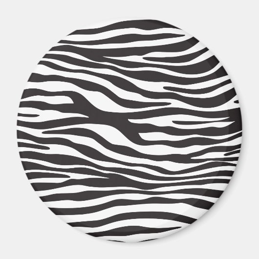 Zebra Print, Zebra Stripes, zwart en wit Magneet (Voorkant)