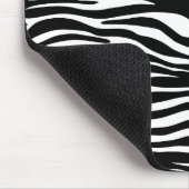 Zebra Print, Zebra Stripes, zwart en wit Muismat (Hoek)