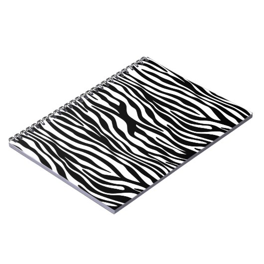 Zebra Print, Zebra Stripes, zwart en wit Notitieboek (Linkerzijde)
