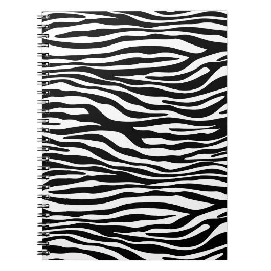 Zebra Print, Zebra Stripes, zwart en wit Notitieboek (Voorkant)