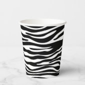 Zebra Print, Zebra Stripes, zwart en wit Papieren Bekers (Achterkant)