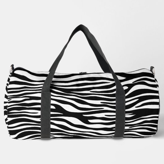 Zebra Print, Zebra Stripes, zwart en wit Plunjezak (Voorkant)