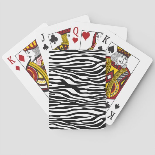 Zebra Print, Zebra Stripes, zwart en wit Pokerkaarten (Achterkant)