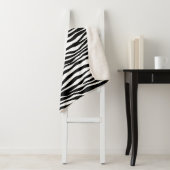 Zebra Print, Zebra Stripes, zwart en wit Sherpa Deken (In situ)