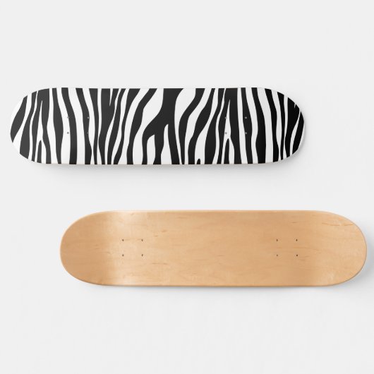 Zebra Print, Zebra Stripes, zwart en wit Skateboard (Horizontaal)