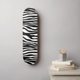 Zebra Print, Zebra Stripes, zwart en wit Skateboard