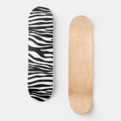 Zebra Print, Zebra Stripes, zwart en wit Skateboard (Voorkant)