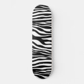 Zebra Print, Zebra Stripes, zwart en wit Skateboard (Voorkant)