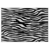 Zebra Print, Zebra Stripes, zwart en wit Snijplank (Voorkant)
