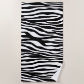 Zebra Print, Zebra Stripes, zwart en wit Strandlaken (Voorkant)