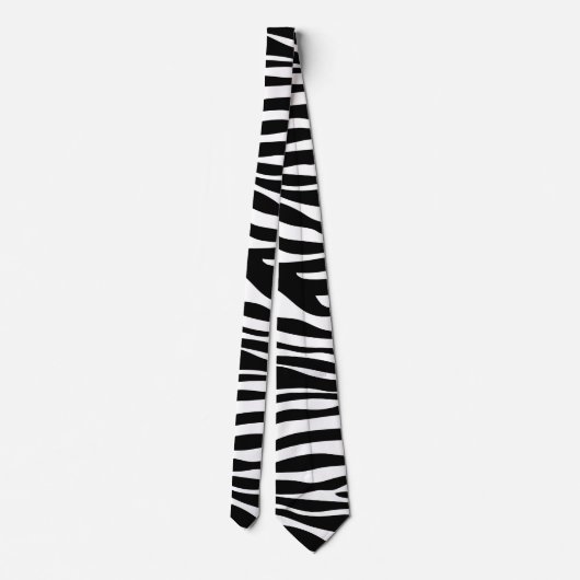 Zebra Print, Zebra Stripes, zwart en wit Stropdas (Achterkant)