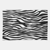 Zebra Print, Zebra Stripes, zwart en wit Theedoek (Horizontaal)