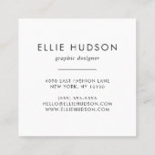 Zebra Print, Zebra Stripes, zwart en wit Vierkante Visitekaartje (Achterkant)