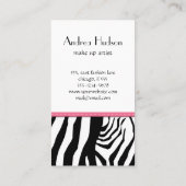 Zebra Print, Zebra Stripes, zwart en wit Visitekaartje (Achterkant)