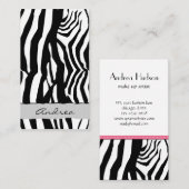 Zebra Print, Zebra Stripes, zwart en wit Visitekaartje (Voorkant / Achterkant)