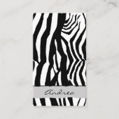 Zebra Print, Zebra Stripes, zwart en wit Visitekaartje (Voorkant)