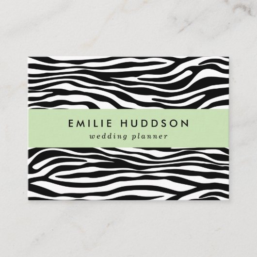 Zebra Print, Zebra Stripes, zwart en wit Visitekaartje (Voorkant)