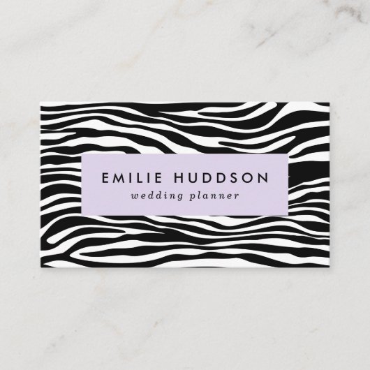 Zebra Print, Zebra Stripes, zwart en wit Visitekaartje (Voorkant)
