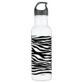 Zebra Print, Zebra Stripes, zwart en wit Waterfles (Voorkant)