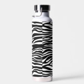 Zebra Print, Zebra Stripes, zwart en wit Waterfles (Rechts)