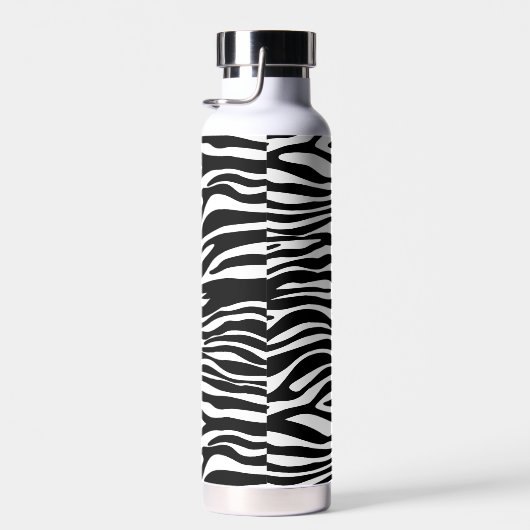 Zebra Print, Zebra Stripes, zwart en wit Waterfles (Rechts)