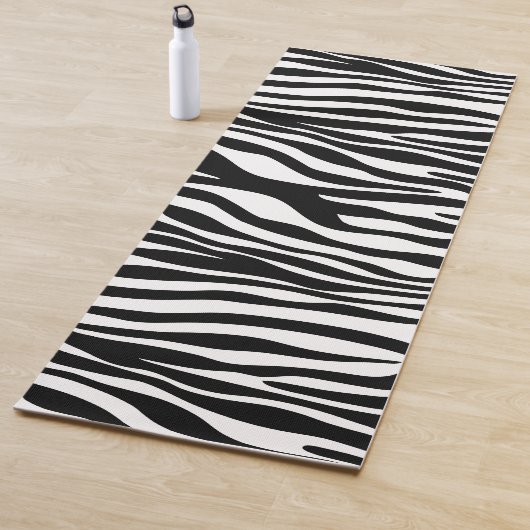 Zebra Print, Zebra Stripes, zwart en wit Yogamat (In situ)