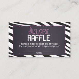 Zebra Raffle Ticket Informatiekaartje
