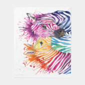 Zebra Rainbow Blanket Fleece Deken (Voorkant)