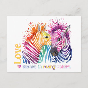 Zebra Rainbow Gifts Briefkaart