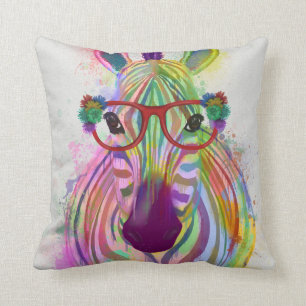Zebra Rainbow Splash Kussen