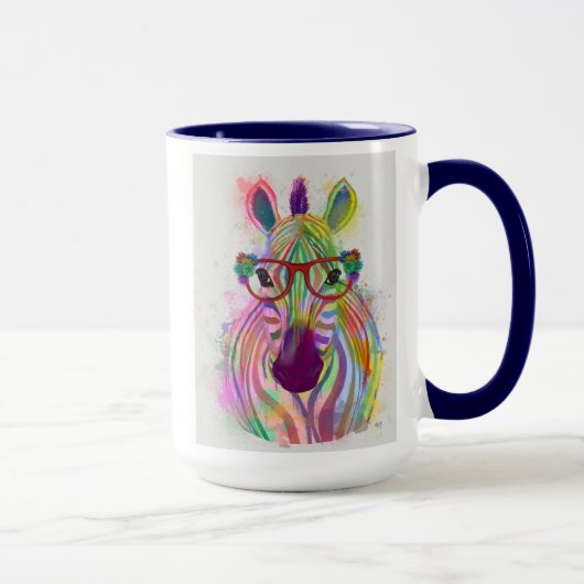 Zebra Rainbow Splash Mok (Rechts)