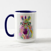 Zebra Rainbow Splash Mok (Links)