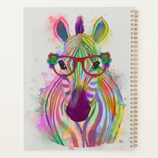 Zebra Rainbow Splash Planner (Achterkant)