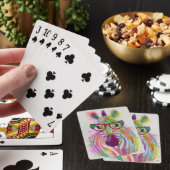 Zebra Rainbow Splash Pokerkaarten (Insitu)
