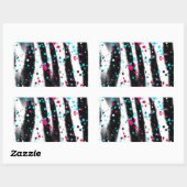 Zebra Rechthoekige Sticker (Vel)
