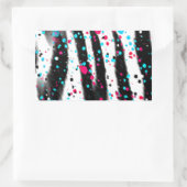 Zebra Rechthoekige Sticker (Tas)