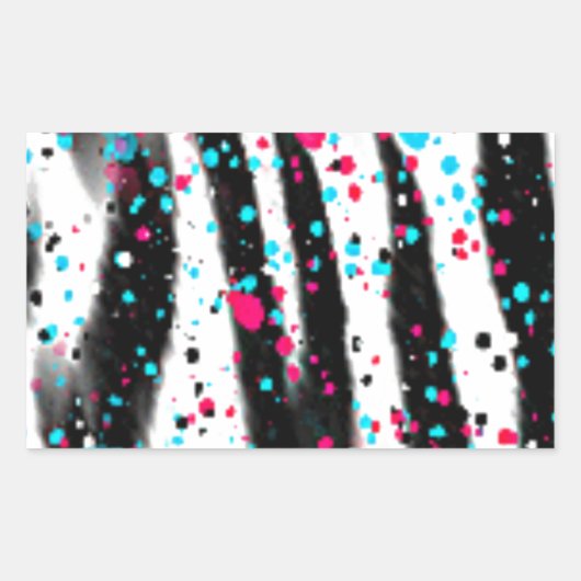 Zebra Rechthoekige Sticker (Voorkant)