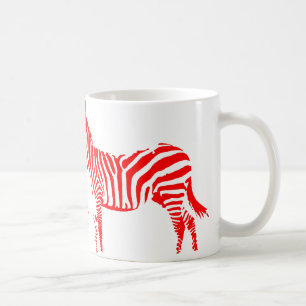 Zebra Red Silhouette Mug ou Travel Mug