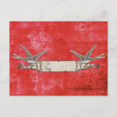 Zebra Red Valentijnsdag Briefkaart (Achterkant)