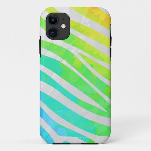 Zebra regenboog en witafdrukken Case-Mate iPhone case (Achterkant)