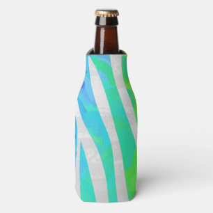 Zebra regenboog en witafdrukken flesjeskoeler