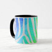 Zebra regenboog en witafdrukken mok (Voorkant links)