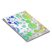 Zebra regenboog en witafdrukken notitieboek (Rechterzijde)