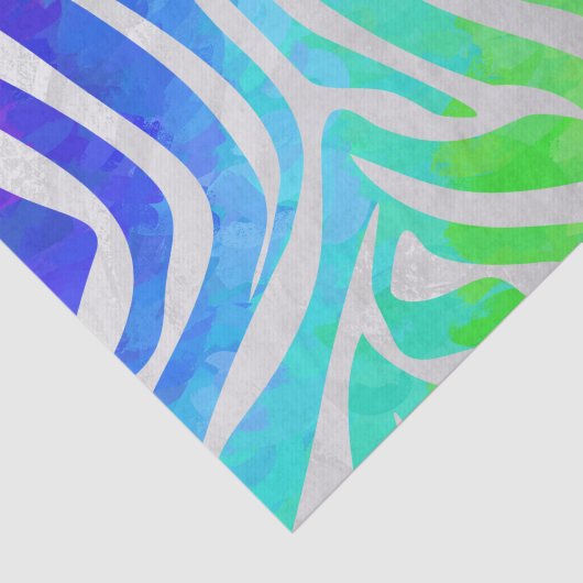 Zebra regenboog en witafdrukken tissuepapier (Detail)