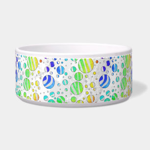 Zebra regenboog en witafdrukken voerbakje