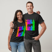 Zebra-regenboogbundel met Silhouette T-shirt (Unisex)