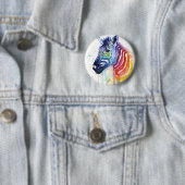 Zebra RegenboogWaterverf Button (In situ)
