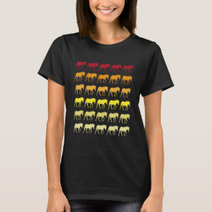 Zebra Retro Animal Patroon T-shirt