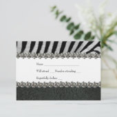 Zebra Rhinestone en cuir noir RSVP (Debout devant)
