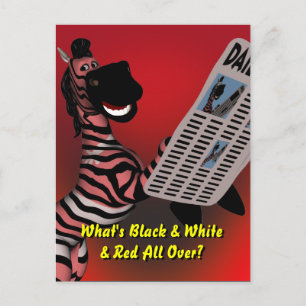 Zebra Riddle Briefkaart